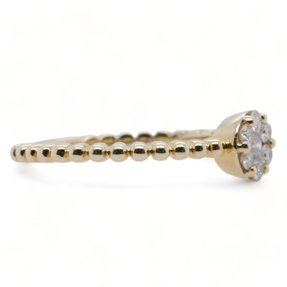 10K Gold Diamond Cluster Ring