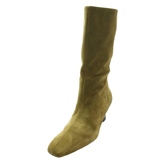 Olive Beverly Suede Pull on Mid-Calf Boots
