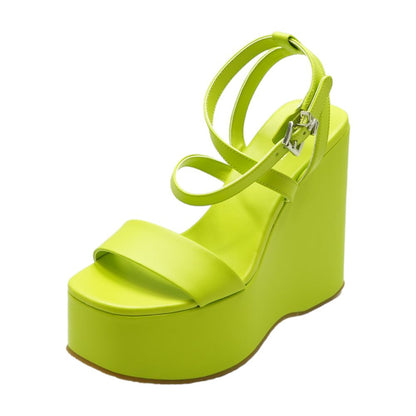 Neon Green Platform Heels