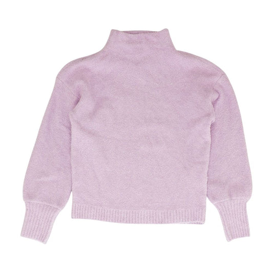 Lavender Solid Turtleneck Sweater