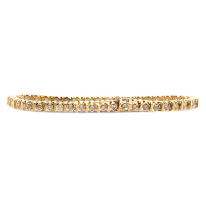 14K Gold Round Diamond Tennis Bracelet