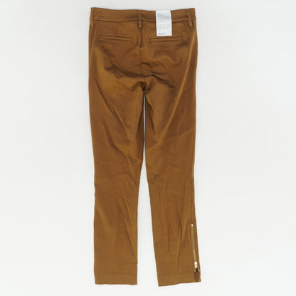 Brown Solid Dress Pants