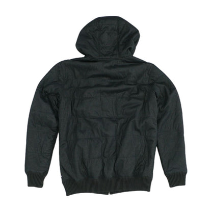 Black Solid Bomber Jacket