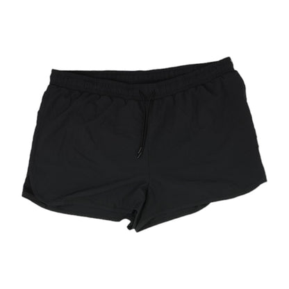 Black Solid Active Shorts