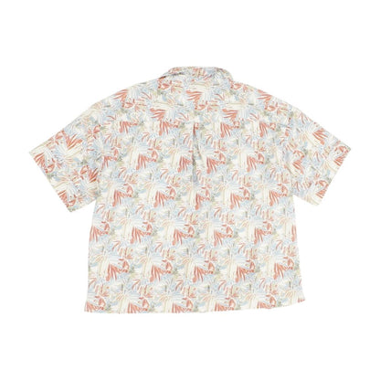 Blue Tropical Short Sleeve Button Down