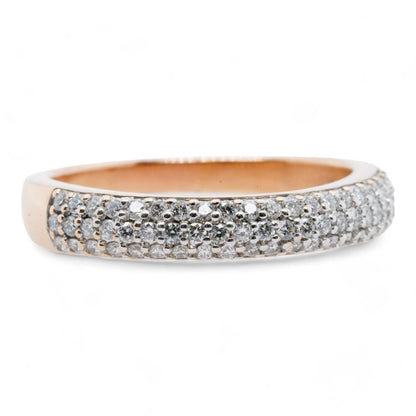 10K Rose Gold Diamond Band