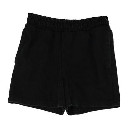 Black Solid Active Shorts