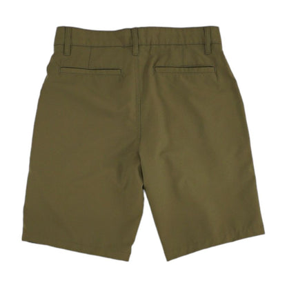 Brown Solid Chino Shorts