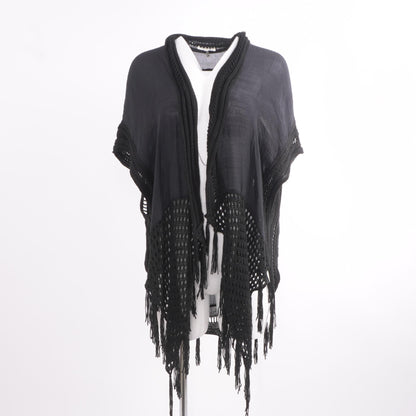 Black Solid Cardigan Sweater