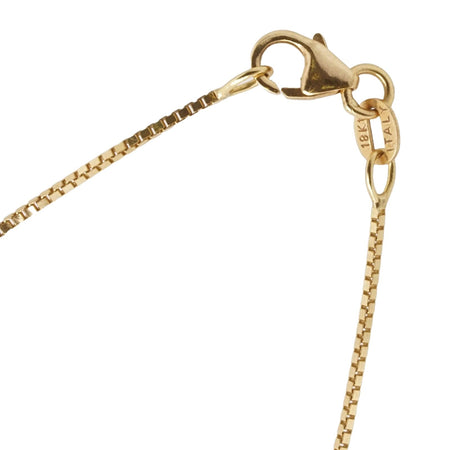 18K Gold Box Chain Necklace