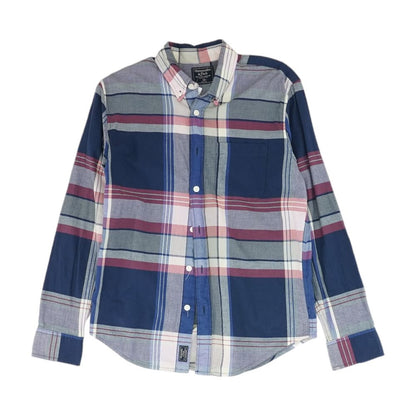 Blue Plaid Long Sleeve Button Down