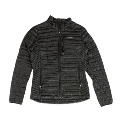 Black Solid Puffer Jacket