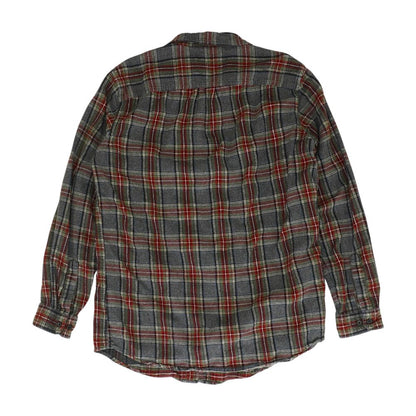 Gray Plaid Flannel Button Down