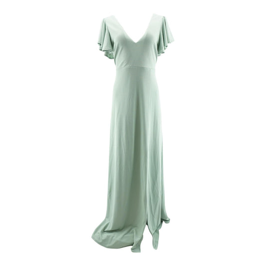 Green Solid Maxi Dress