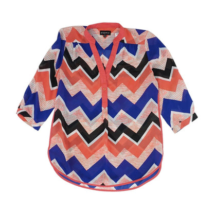 Multi Chevron 3/4 Sleeve Blouse