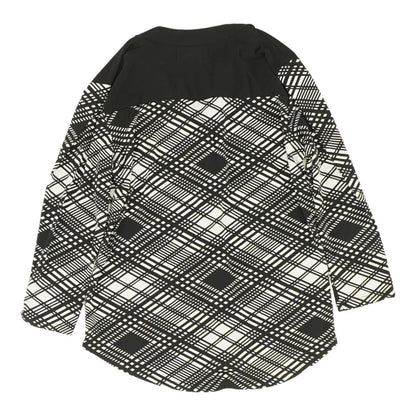 Black Graphic 3/4 Sleeve Blouse