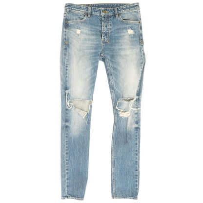 Solid Moon Denim Straight Jeans