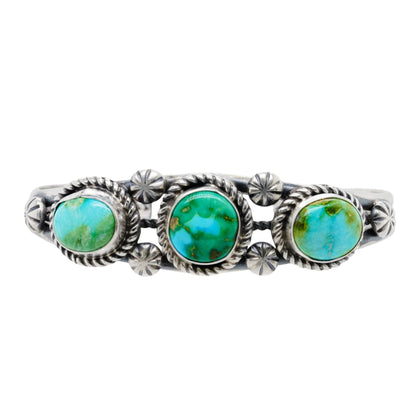 Sterling Silver Sonora Gold Turquoise Cuff Bracelet