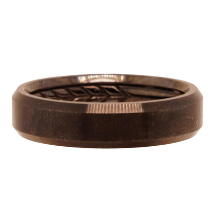 Black Titanium Beveled Band