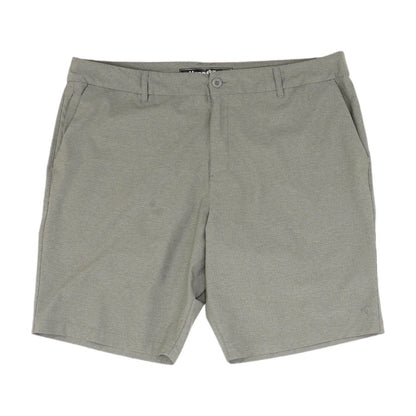 Gray Herringbone Chino Shorts