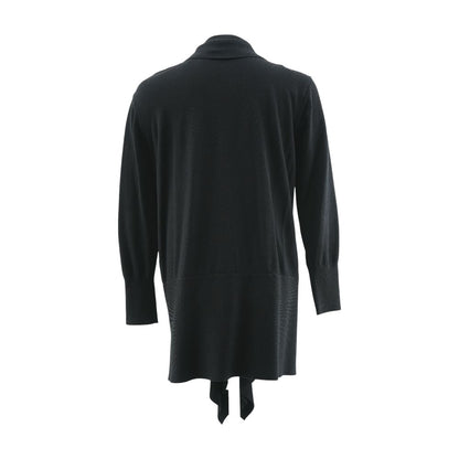 Black Solid Cardigan Sweater