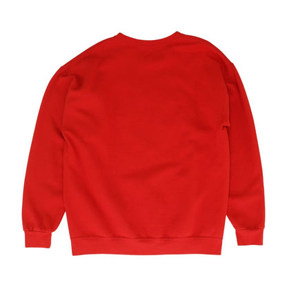 Red Solid Crewneck Sweater