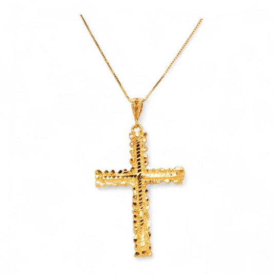 10K Gold Cross Pendant Necklace