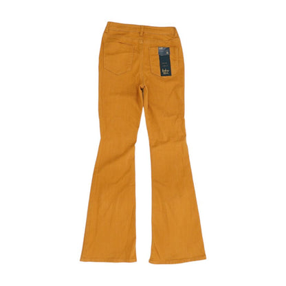 Orange Solid Jeans