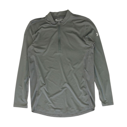 Gray Solid 1/4 Zip Pullover