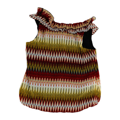 Multi Graphic Sleeveless Blouse