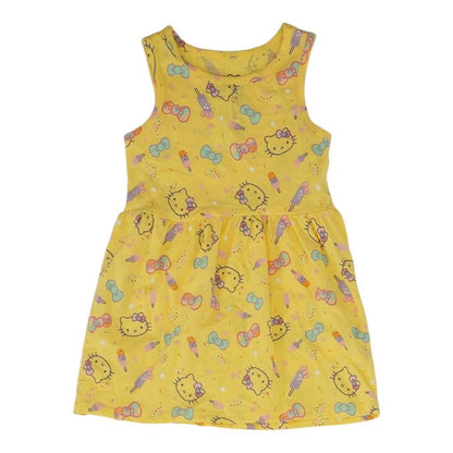 Yellow Character Midi Dress