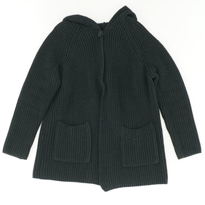 Black Solid Cardigan Sweater