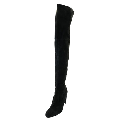 Black Highland Suede Over The Knee Suede Boot