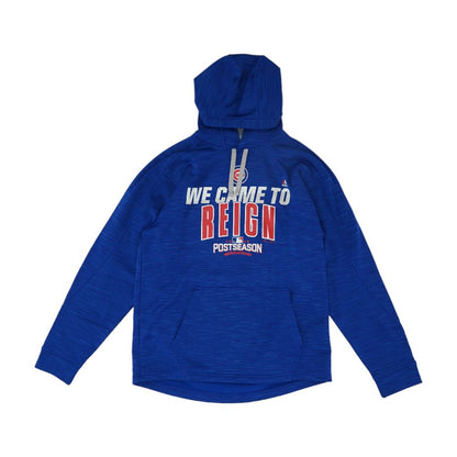 Blue Solid Hoodie Pullover