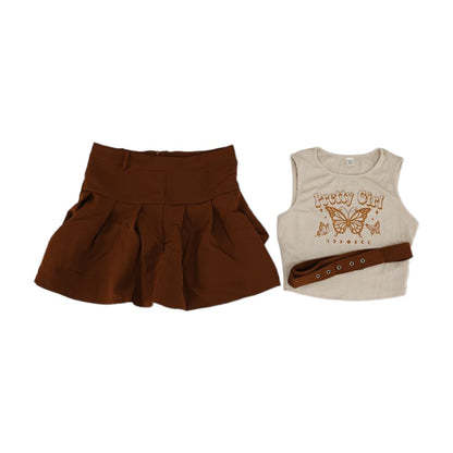 Brown Skirt Set