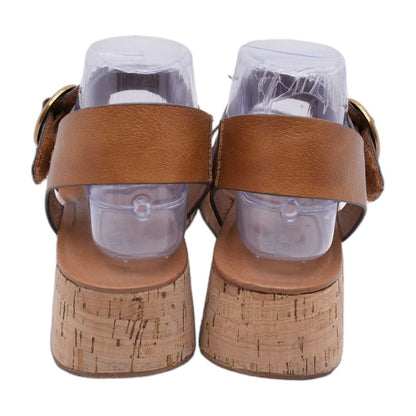 Brown Wedged Sandals