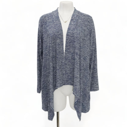 Blue Solid Cardigan Sweater