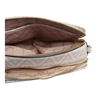 Ivory Polyester Crossbody Bag