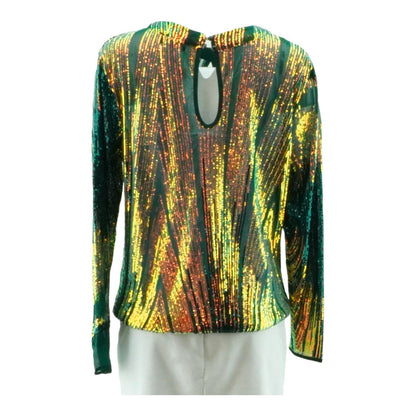 Green Misc Long Sleeve Blouse