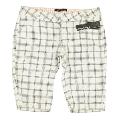 White Plaid Chino Shorts