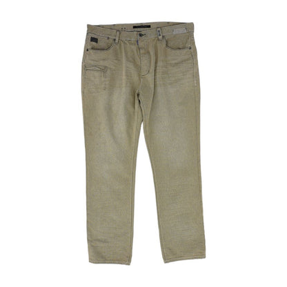 Beige Solid Cargo Pants