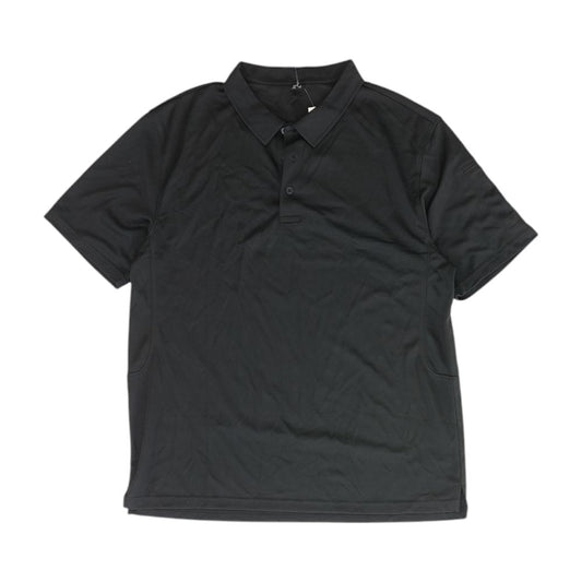 Black Solid Short Sleeve Polo