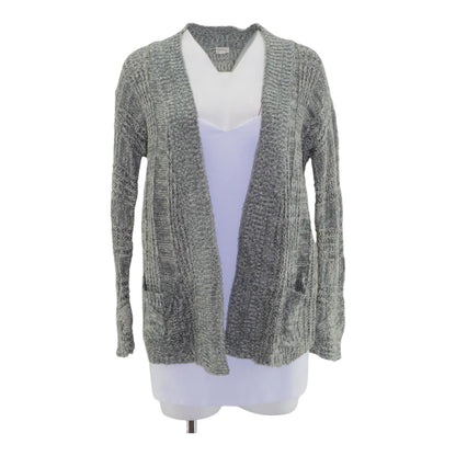 Blue Solid Cardigan Sweater