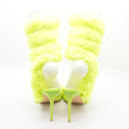 Yaseen-Lime Neon Green Platform Heels