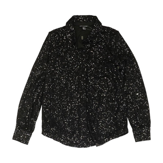 Black Solid Button Down