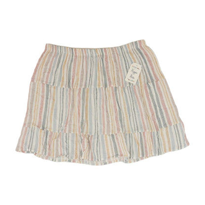 White Striped Mini Skirt