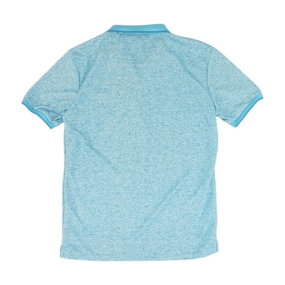 Blue Solid Short Sleeve Polo