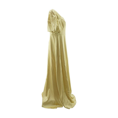 Gold Solid Maxi Dress