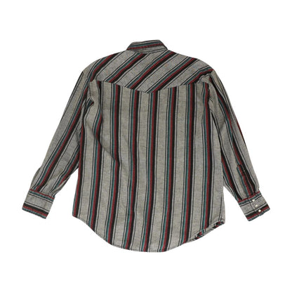 Gray Striped Long Sleeve Button Down