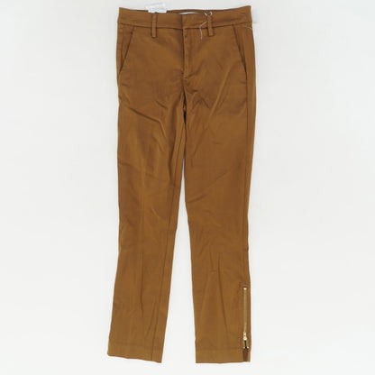 Brown Solid Dress Pants